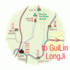 Guilin, Yangshuo, Dali, Lijiang set of 4 popular maps