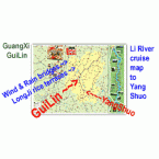 Guilin, Yangshuo, Dali, Lijiang set of 4 popular maps